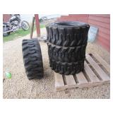 (4) SKS FORERUNNER 12-16.5 SKID STEER TIRES