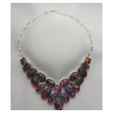Dichroic Glass Necklace, 20"