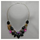 Dichroic Glass Necklace, 20"