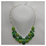 Dichroic Glass Necklace, 22"