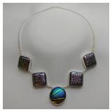 Dichroic Glass Necklace, 20"