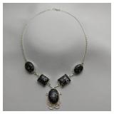 Dichroic Glass Necklace, 18"