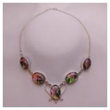 Dichroic Glass Necklace, 20"