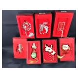 Lenox Porcelain And Crystal Christmas Ornaments