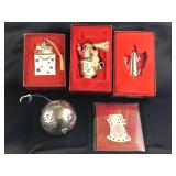 Lenox Porcelain Christmas Ornaments With Boxes,