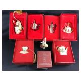 Lenox Porcelain Christmas Ornaments With Boxes