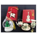 Lenox Porcelain Christmas Ornaments With Boxes