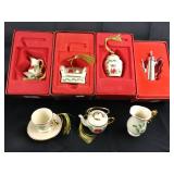 Lenox Porcelain Christmas Ornaments With Boxes