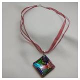 Dichroic Glass Necklace