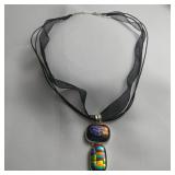 Dichroic Glass Necklace