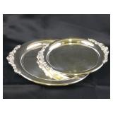 Baroque By Wallace Round Trays, 9.75" & 7.75"