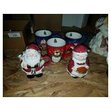 Santa & Mrs Claus Sugar And Creamer