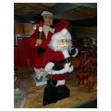 ebenezer scrooge and santa décor