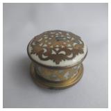 Brass Snuff Box, Appx 1" Diameter