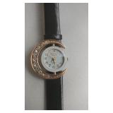 Black Banded Crescent Moon Watch