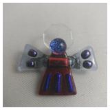 Angel Dichroic Glass Brooch