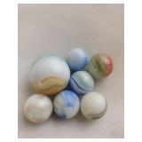 White Swirled Marbles