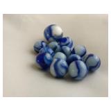 Blue And White Swirled Marbles