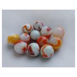 Orange And White Swirled Marbles