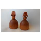 Vintage Wood Salt And Pepper Shakers