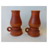 Vintage Wood Salt And Pepper Shakers, Hurricane