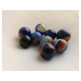 Dark Blue And Orange Marbles