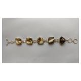 Brown Freshwater Pearl Bracelet, .925 Silver