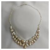 Freshwater Pearl Necklace, 18", .925 Silver