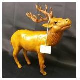 Leather Elk Figurines - 1 Large 11"