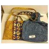 3 Hand-sewn Purses