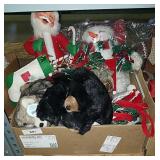 Assorted Christmas Décor And Stuffed Toys