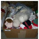Assorted Christmas Décor And Stuffed Toys