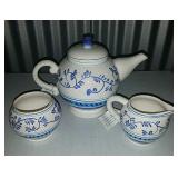 Teapot With Matching Cream & Sugar