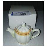 Belleek Mini Pumpkin Teapot With Box