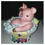 Pig In A Bathtub Cookie Jar
