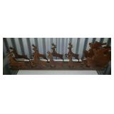 Santa And Reindeer Candle Holder