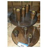 Round Wood Candle Holders