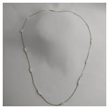 Gold-colored Chain With Faux Pearls, 28"