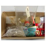 Assorted Jewelry, Earrings, Marble Box