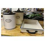 Black And White Canisters, Casserole Dish
