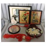 Asian Carved Stone Framed Wall Décor, Assorted