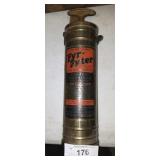 Fyr-fyter Vintage Brass Fire Extinguisher