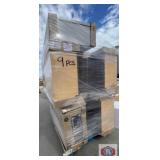 9 pcs; assorted kitchen cabinets