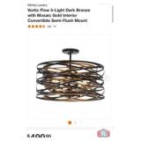 1 pcs; Minka Lavery Vortic Flow 5-Light Dark