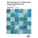 20 boxes, 6 pcs per box; Blue Sky Aqua 2" x 2"