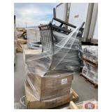 7 pcs; assorted patio chairs, coffee table,