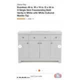 1 pcs; Glacier Bay Everdean 49 in. W x 19 in. D x