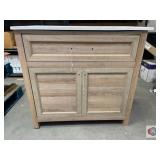 1 pcs; vanity base with37 in splash white top