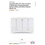 1 pcs; Glacier Bay Lancaster 48 in. W x 19 in. D