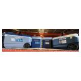 4 pcs; assorted igloo coolers